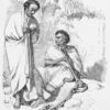 Christian martyr, in Madagascar in chains - receiving consolation.
