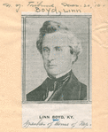Linn Boyd, KY. Speaker of House of Representatives.