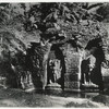 Java, East: Antiquities. Belahan, candi: Tjandi Belahan, East Java, Vishnuite, 11th century, sacred bathing place with figures of Sri and Lakshmi and partly filled in central niche where Airlangga's posthumous figure (see preceding page) was supposed to stand