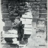 Java, East: Antiquities. Jedong [monument]. Base of Chandi Djedong with kala-head ornament. Southern side (part of second gateway, Modjosari, Modjokerto