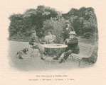 Chez Jules Claretie à Viroflay (1896) : Jules Claretie, Mme Claretie, A. Brisson, F. Sarcey.