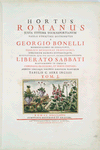 Hortus Romanus juxta systems Tournefortianum paulo [engrd. title page, V. 1]