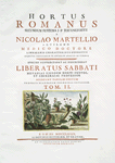 Hortus Romanus juxta systems Tournefortianum paulo [engrd. title page, V. 2]
