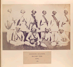 Goorung soldiers, military tribe, Nipal. [men in uniform and weapons]