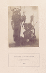 Khond in war dress, Khondistan. (2 men)