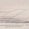No. 66.  Chalk escarpment as seen fro the hill above Steyning, Sussex.  The castle and village of Bramber in the fore-ground.