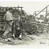 Scene showing deserted camp and wounded soldier (Zouave).