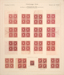 1c deep claret Postage Due block of four