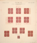 3c deep claret Postage Due block of four