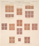 4c orange brown Lincoln block of six