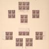 8c violet brown Sherman block of six