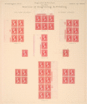 2c carmine Washington block of six