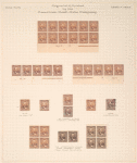 5c chocolate Grant imprint plate block of twelve