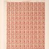 2c red brown Washington pane of 100