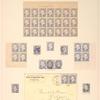 1c ultramarine Franklin imprint block