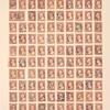 3c dull red Washington reconstructed pane of 100