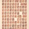 3c dull red Washington reconstructed pane of 100