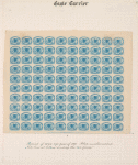 1c blue Eagle carrier reprint pane of 100