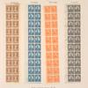 4c yellow brown Martha Washington block of twenty