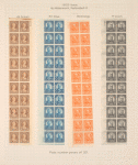 4c yellow brown Martha Washington block of twenty