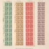 1c deep green Franklin block of twenty