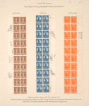 4c yellow brown Martha Washington block of twenty