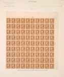 4c brown Washington pane of ninety