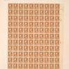 4c brown Washington sheet of one hundred ten