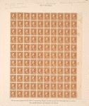 4c brown Washington sheet of one hundred ten