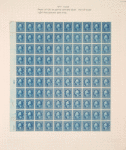 5c blue Washington pane of one hundred