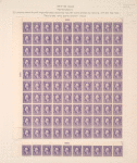 3c violet Washington pane of one hundred