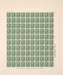 1c green Washington sheet of one hundred
