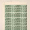 1c green Washington sheet of one hundred