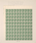 1c green Washington sheet of one hundred