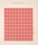 2c rose red Washington sheet of one hundred