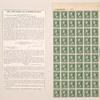1c green Franklin sheet of sixty