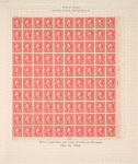 5c carmine Washington error single in full sheet