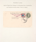 1922 Chicago, Illinois to Hartford, Conneticut flight cover