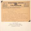 1917 Buffalo, New York to Washington flight for Red Cross fund telegram