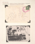 Flight by aviatrix Katherine Stinson of Helena, Montana. Photograph on back of cover autographed by Katherine Stinson
