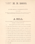 1910 bill H. R. 26833 authorizing investigation of air mail