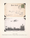 1910 Charles K. Hamilton flight over New Britain, Connecticut postcard