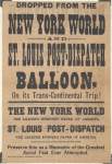 1887 leaflet dropped from balloon flight