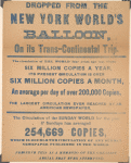 1887 leaflet dropped from balloon flight