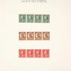 1c green Franklin strip of four
