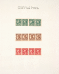 1c green Franklin strip of four