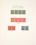 1c blue green Franklin strip of four