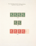1c green Franklin strip of four