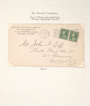 1c green Franklin pair on cover