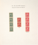 1c green Franklin strip of four
